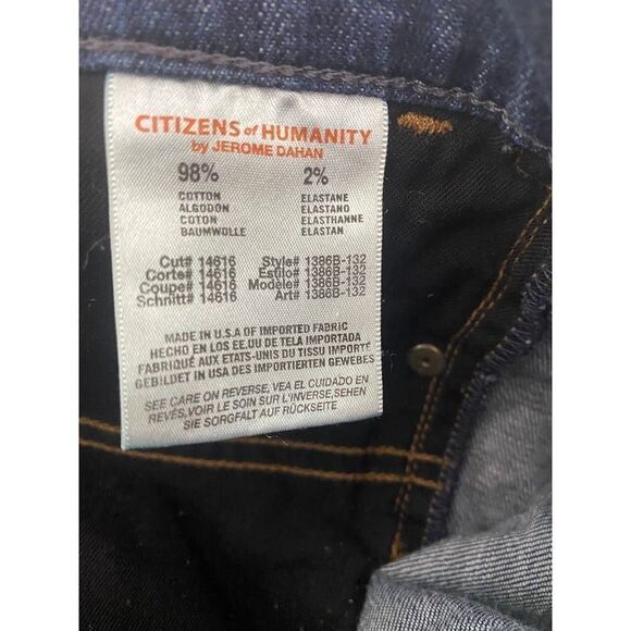 Citizens of Humanity Dani Cropped Straight Leg Jeans Blue - Size 30 (with darts) - Picture 14 of 15